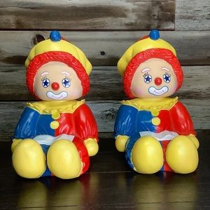 Pair Of “EXTREMELY RARE " VANITY FAIR BY ERTL VINTAGE CLOWN BABY MONITOR